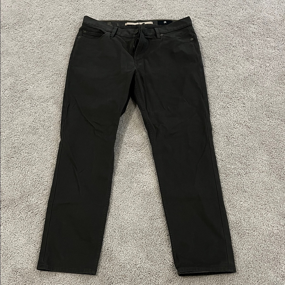 Grey Straight-Leg Jeans